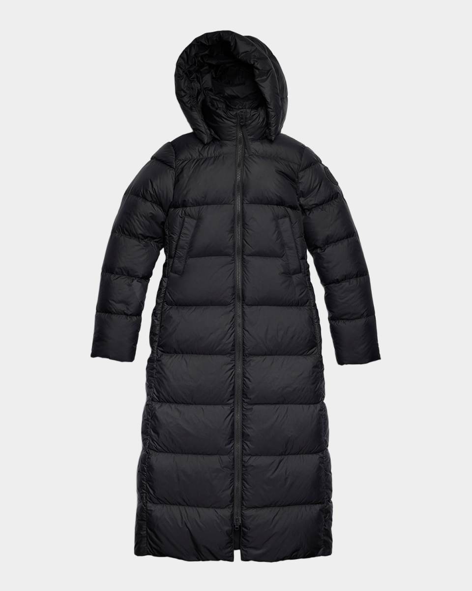 Mystique Long Down Puffer Jacket with Removable Hood